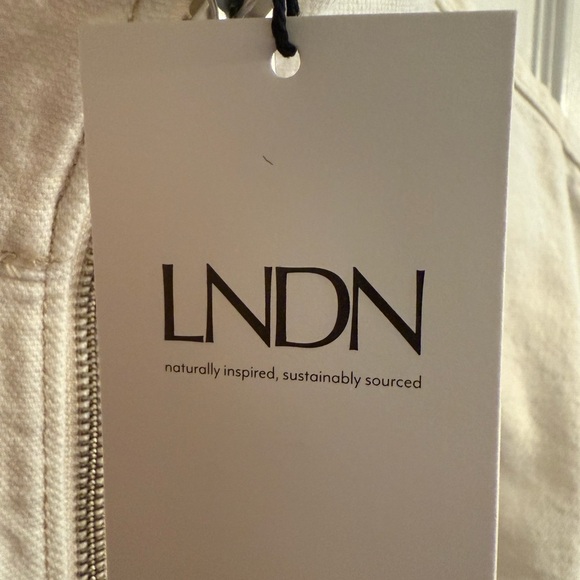 LDND Denim Cassie Randolf 1/2 Zip Cream Denim Jacket Oversized 100% Organic - Picture 4 of 8